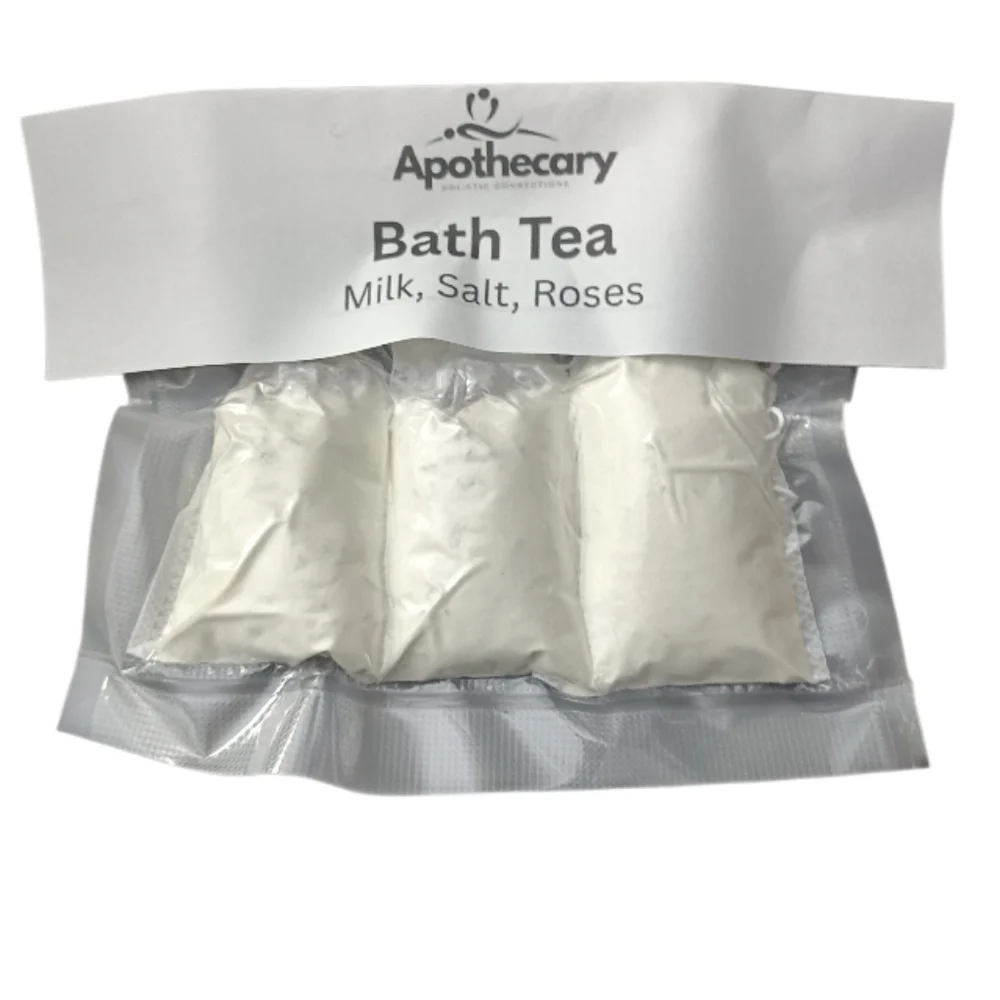 4/$15 Apothecary Bath Tea Milk Bath Tea  Rose - Self Care Soak Holistic Handmade